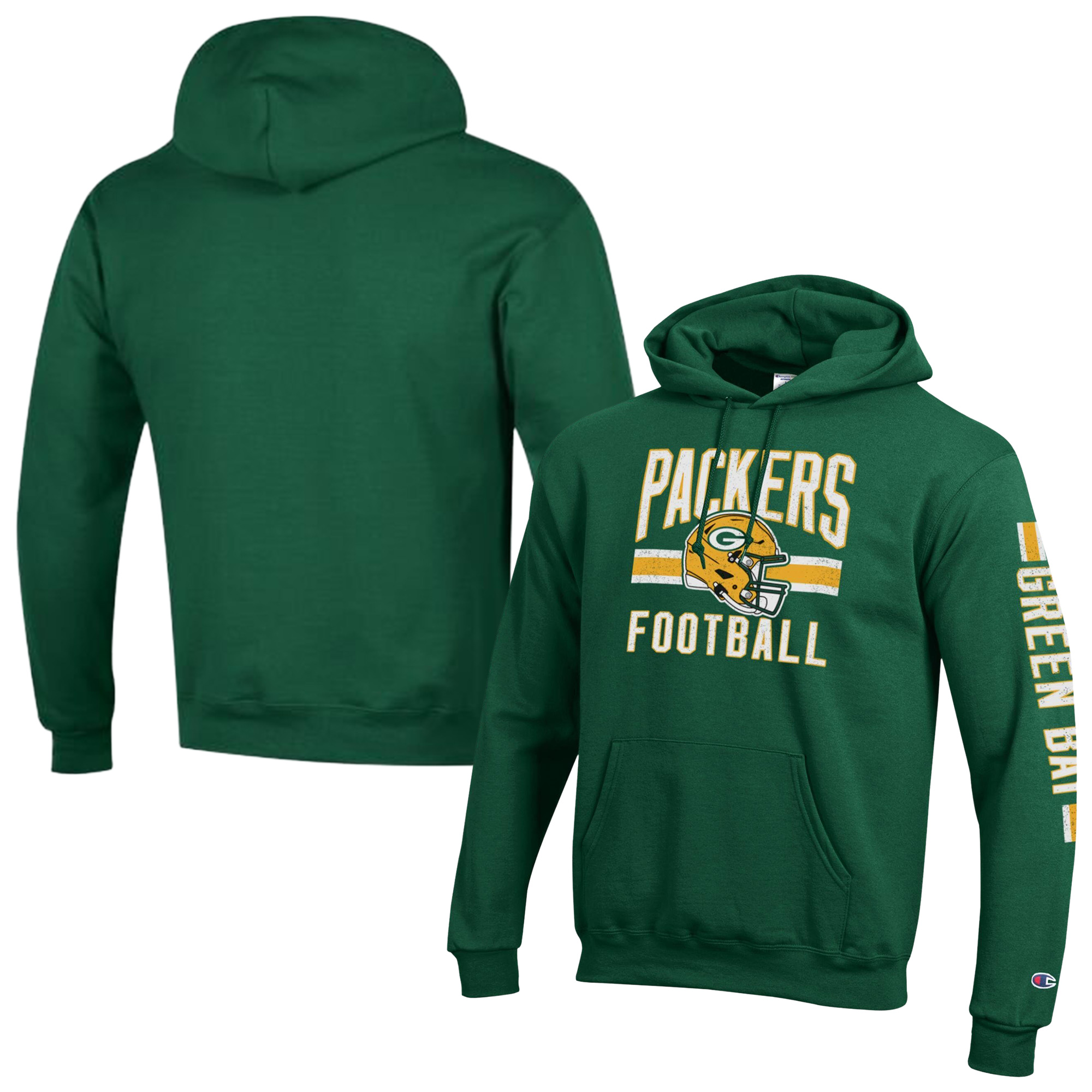 Men's Champion  Green Green Bay Packers Powerblend Hoodie