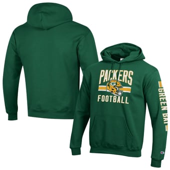 Men's Champion Green Green Bay Packers Powerblend Hoodie