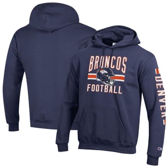 Men's Champion  Navy Denver Broncos Powerblend Hoodie