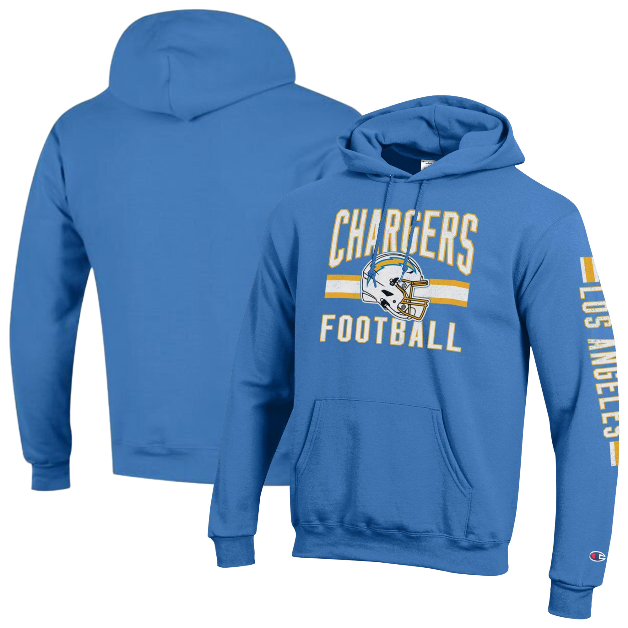 Men's Champion  Powder Blue Los Angeles Chargers Powerblend Hoodie