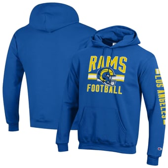 Men's Champion Royal Los Angeles Rams Powerblend Hoodie