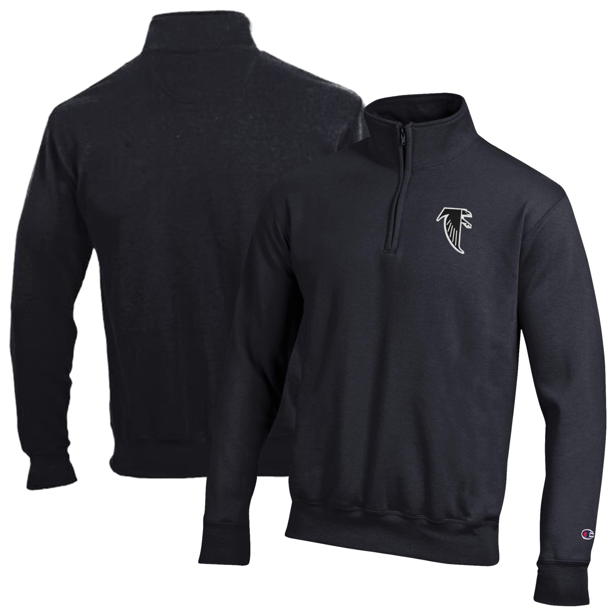 Men’s Champion Black Atlanta Falcons Powerblend Quarter-Zip Pullover