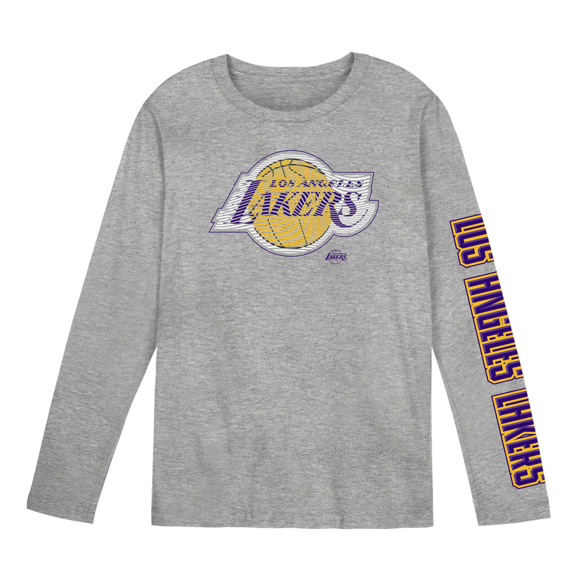 Preschool Outerstuff Gray Los Angeles Lakers Air Raid Long Sleeve T-Shirt
