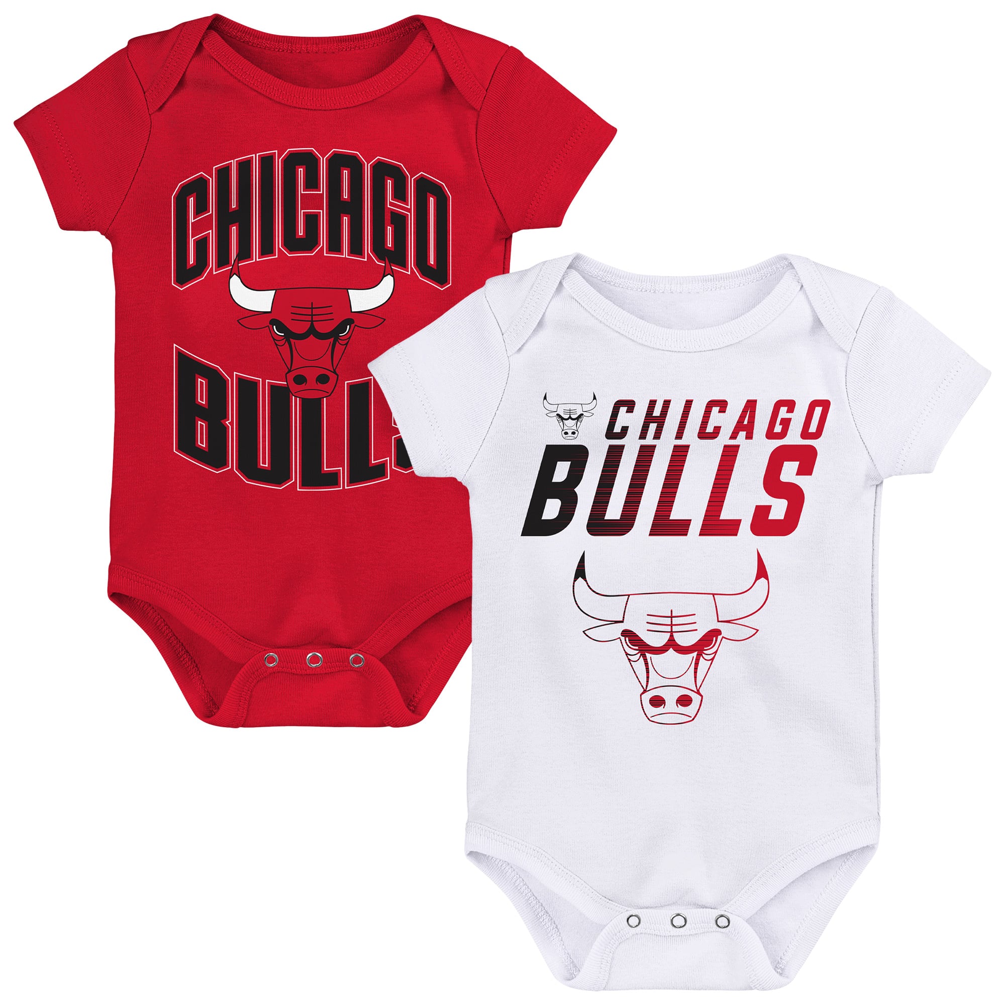 Newborn Outerstuff Red Chicago Bulls Snuggle Blitz Two-Piece Bodysuit Set