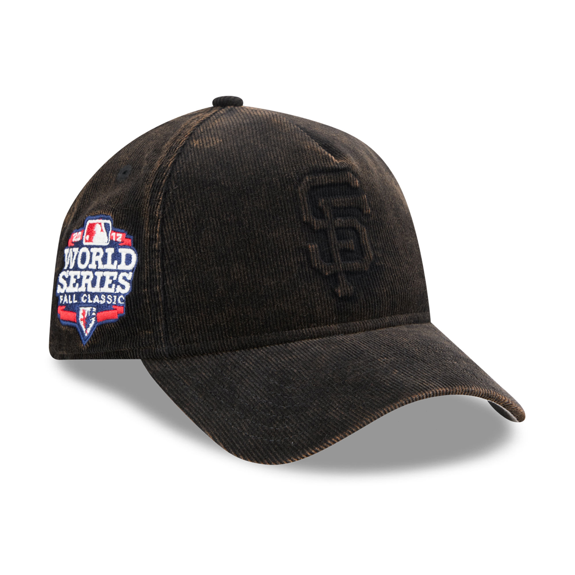 Men's New Era  Brown San Francisco Giants 2012 World Series Side Patch Tonal Corduroy 9FORTY A-Frame Adjustable Hat