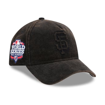 Men's New Era  Brown San Francisco Giants 2012 World Series Side Patch Tonal Corduroy 9FORTY A-Frame Adjustable Hat