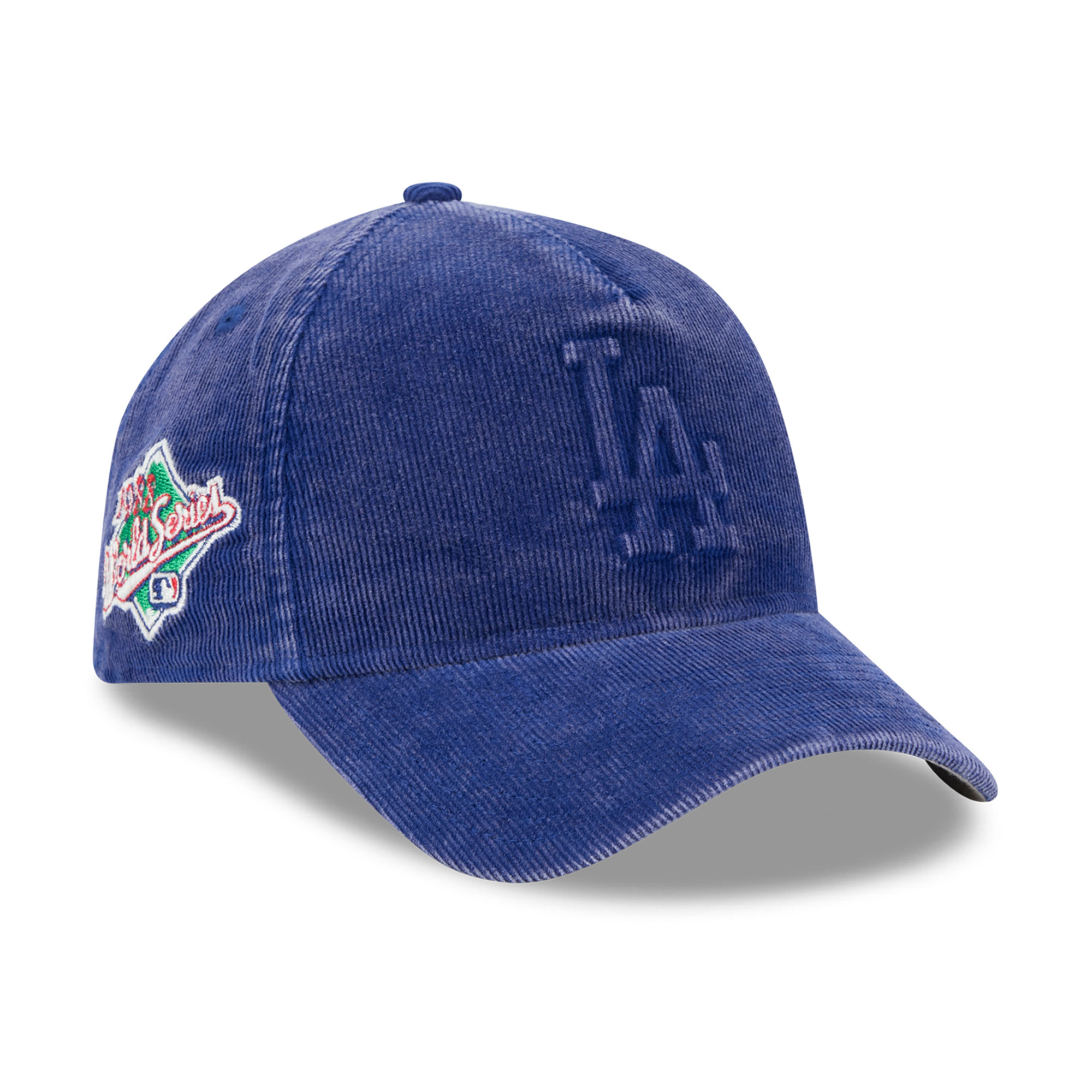 Men's New Era  Royal Los Angeles Dodgers 1988 World Series Side Patch Tonal Corduroy 9FORTY A-Frame Adjustable Hat