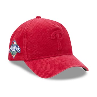 Men's New Era  Red Philadelphia Phillies 2008 World Series Side Patch Tonal Corduroy 9FORTY A-Frame Adjustable Hat