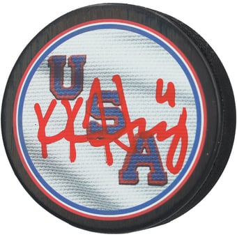 Caroline Harvey Team USA Autographed 2026 Winter Olympics Hockey Puck