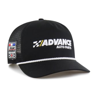 Men's '47  Black Ryan Blaney Side Patch Hitch Trucker Rope Adjustable Hat