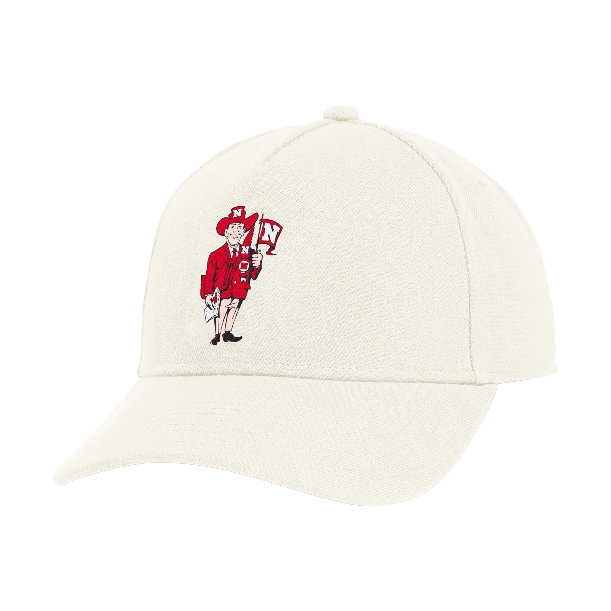 Men's adidas Cream Nebraska Huskers Elevated A-Frame Adjustable Hat
