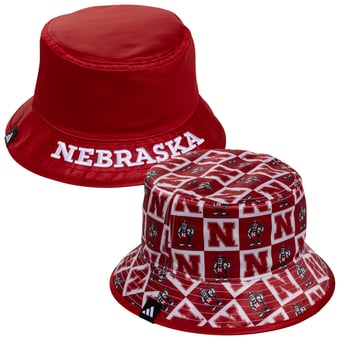 Men's adidas Scarlet Nebraska Huskers Reversible Bucket Hat