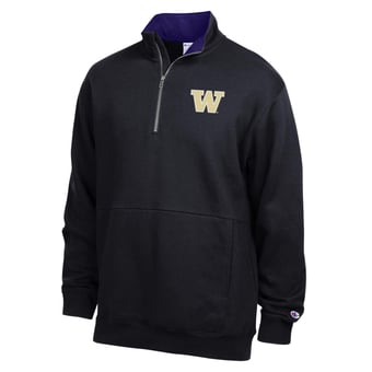 Men's Champion Washington Huskies Fleece Quarter-Zip Pullover