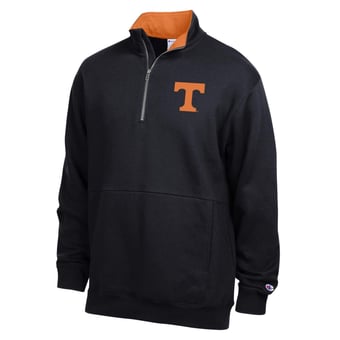 Men's Champion  Black Tennessee Volunteers Fleece Quarter-Zip Pullover