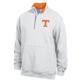 Men's Champion  White Tennessee Volunteers Fleece Quarter-Zip Pullover