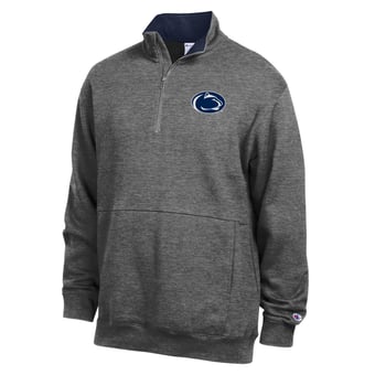 Men's Champion  Charcoal Penn State Nittany Lions Fleece Quarter-Zip Pullover