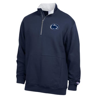 Men's Champion  Navy Penn State Nittany Lions Fleece Quarter-Zip Pullover