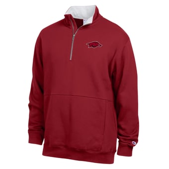 Men's Champion  Cardinal Arkansas Razorbacks Fleece Quarter-Zip Pullover
