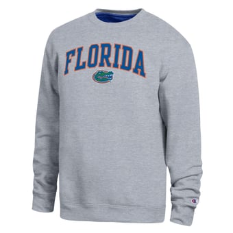 Men's Champion  Heather Gray Florida Gators Arch Sweatshirt