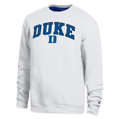 Men's Champion  White Duke Blue Devils Arch Sweatshirt