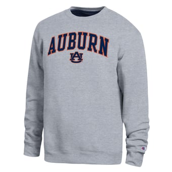 Men's Champion  Heather Gray Auburn Tigers Arch Sweatshirt