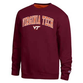 Men's Champion  Maroon Virginia Tech Hokies Arch Sweatshirt