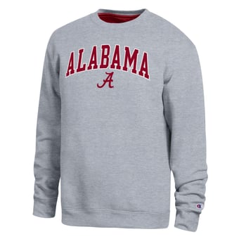 Men's Champion  Heather Gray Alabama Crimson Tide Arch Sweatshirt