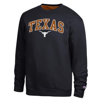 Men's Champion  Black Texas Longhorns Arch Sweatshirt