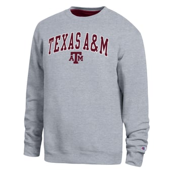 Men's Champion  Heather Gray Texas A&M Aggies Arch Sweatshirt