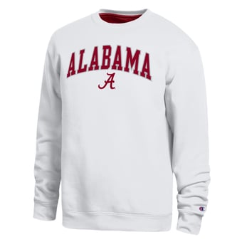 Men's Champion  White Alabama Crimson Tide Arch Sweatshirt