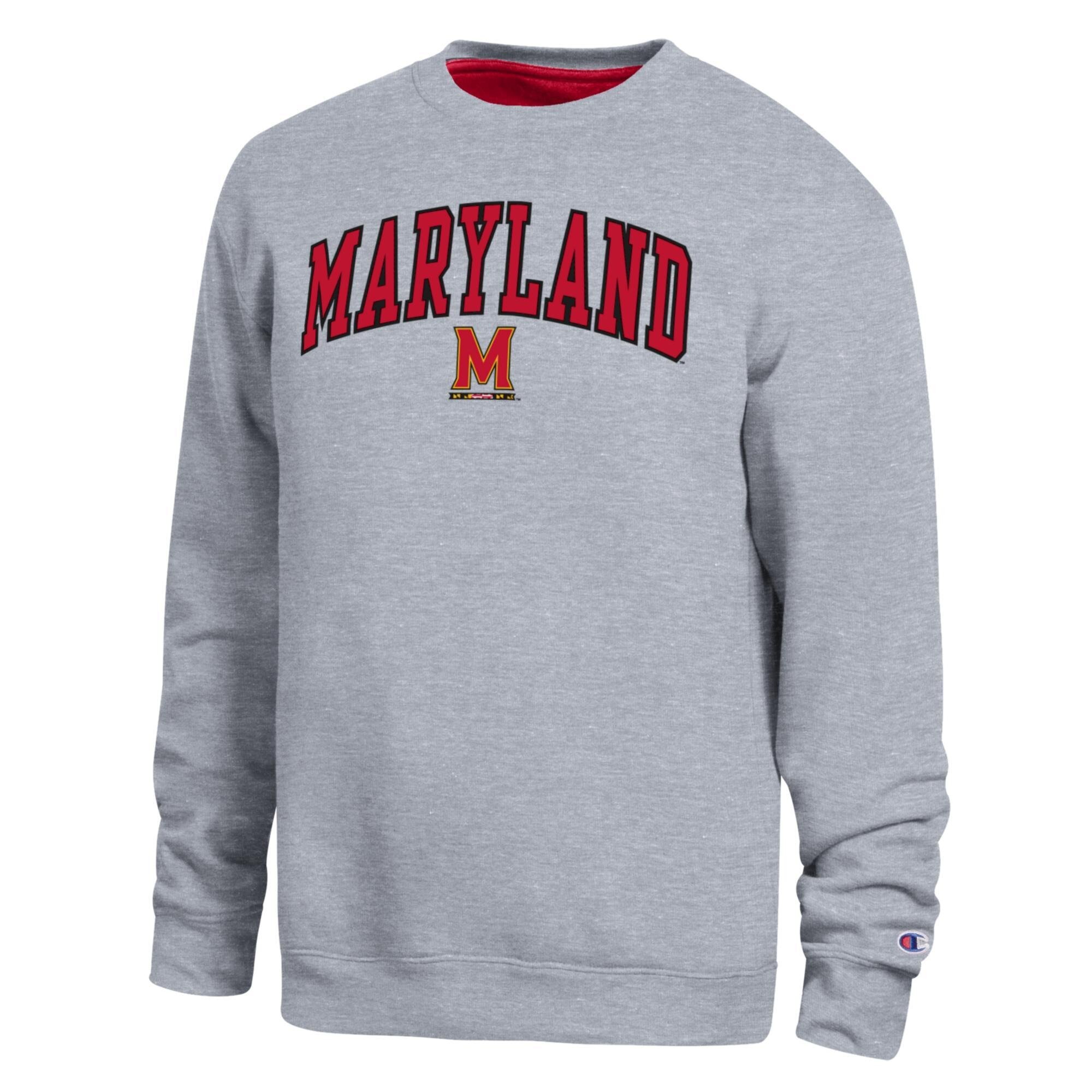 Men’s Champion Heather Gray Maryland Terrapins Arch Sweatshirt Men’s Champion Heather Gray Maryland Terrapins Arch Sweatshirt