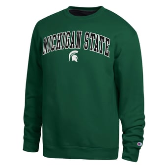 Men's Champion  Green Michigan State Spartans Arch Sweatshirt