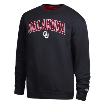 Men's Champion  Black Oklahoma Sooners Arch Sweatshirt