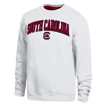 Men's Champion  White South Carolina Gamecocks Arch Sweatshirt