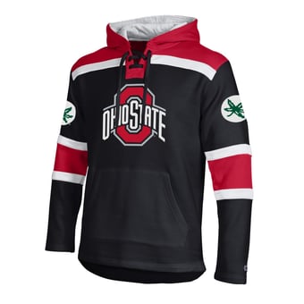 Men's Champion  Black Ohio State Buckeyes Lacer Fleece Hoodie