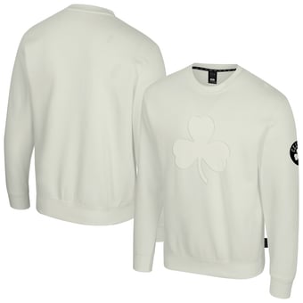Unisex Stadium Essentials  Cream Boston Celtics Debossed Monochrome Logo Sweatshirt