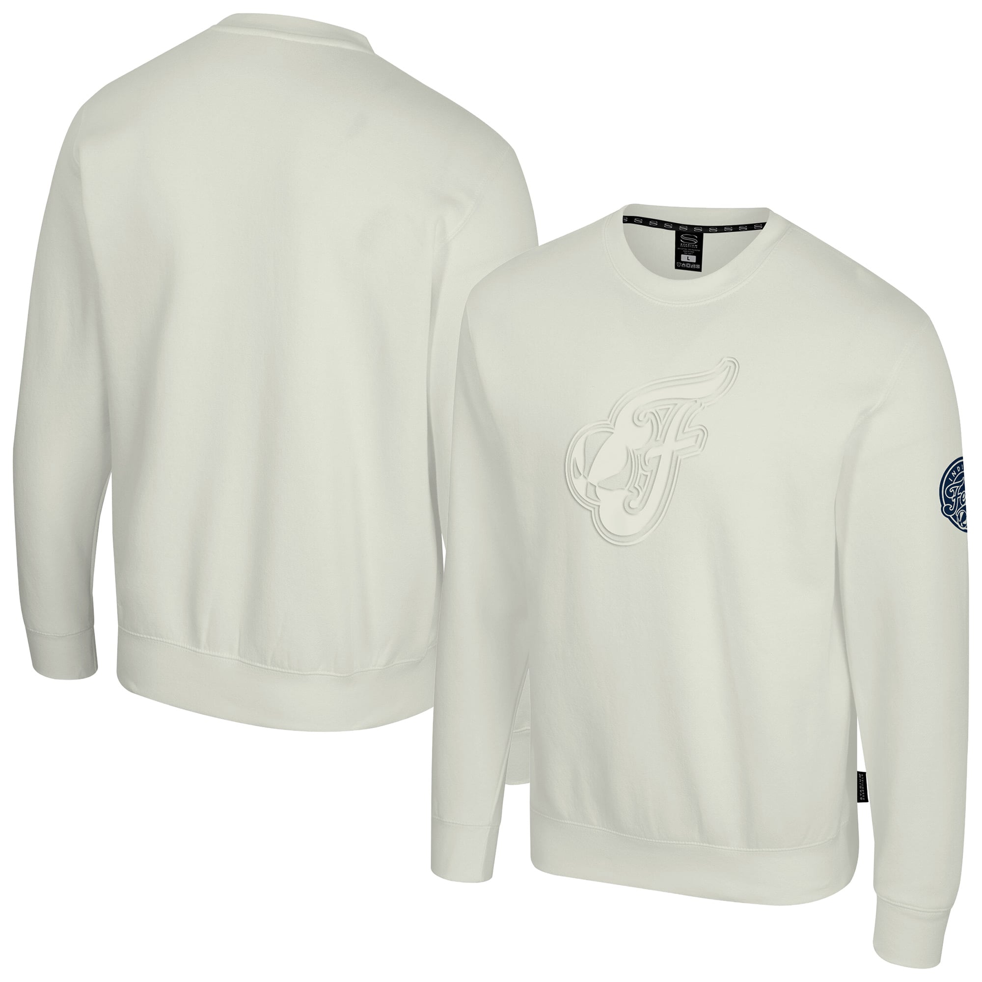 Unisex Stadium Essentials Cream Indiana Fever Debossed Minimalist Sweatshirt