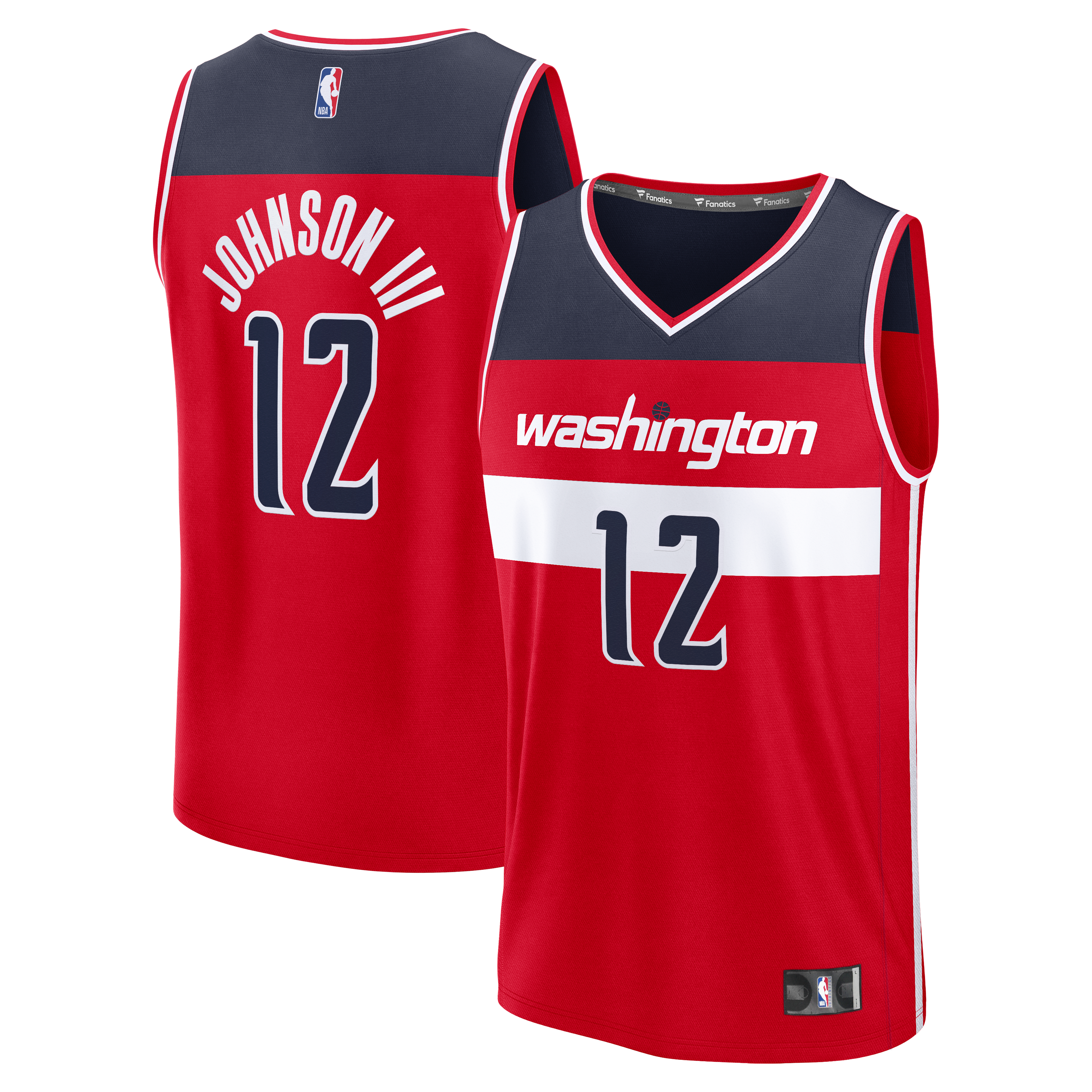 Men's Fanatics Tre Johnson III Red Washington Wizards Fast Break Replica Jersey - Icon Edition