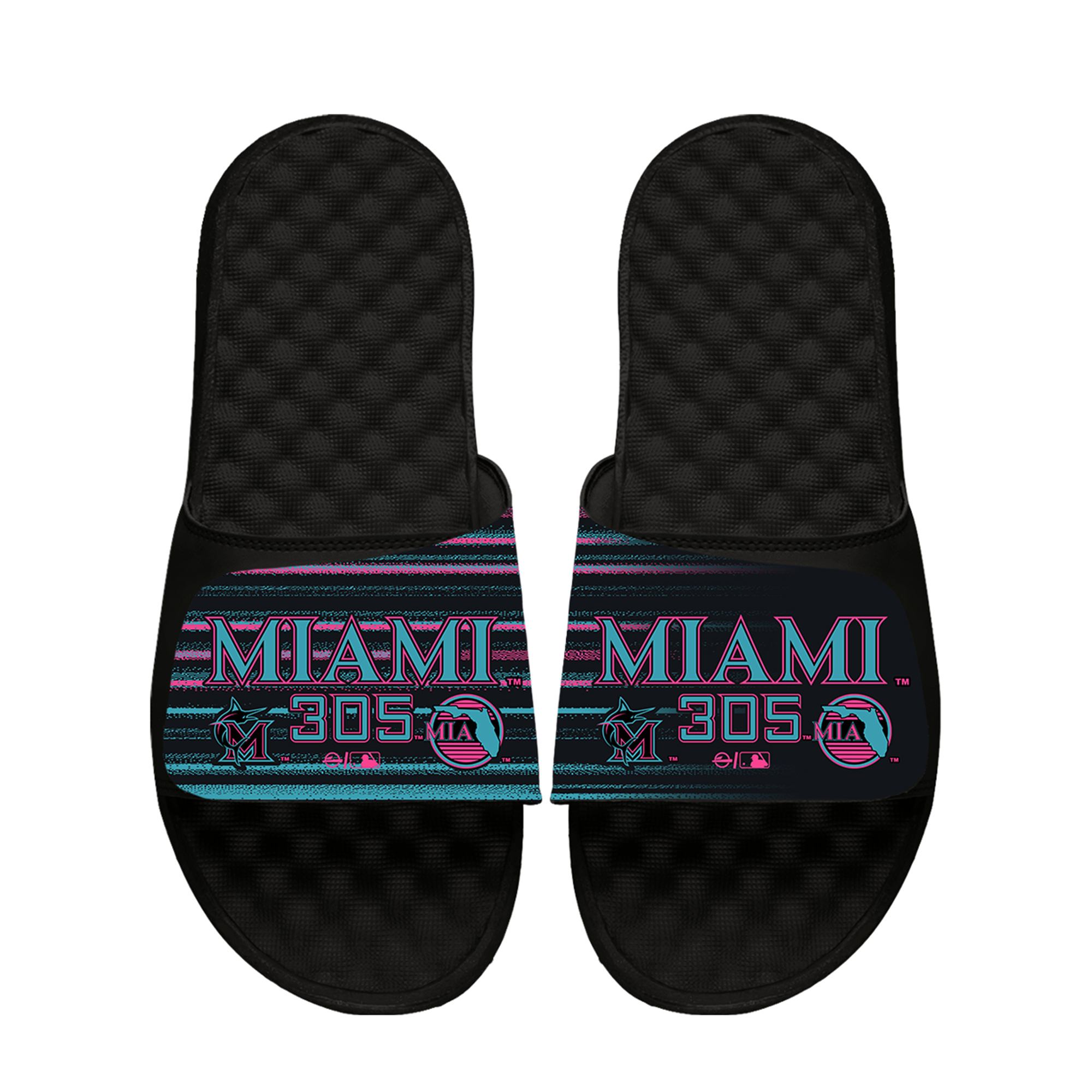 Unisex ISlide Miami Marlins City Connect Slide Sandals Unisex ISlide Miami Marlins City Connect Slide Sandals
