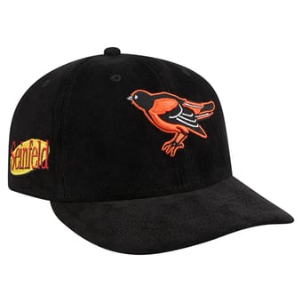 Men's New Era Black Baltimore Orioles Seinfeld Low Profile 59FIFTY Fitted Hat