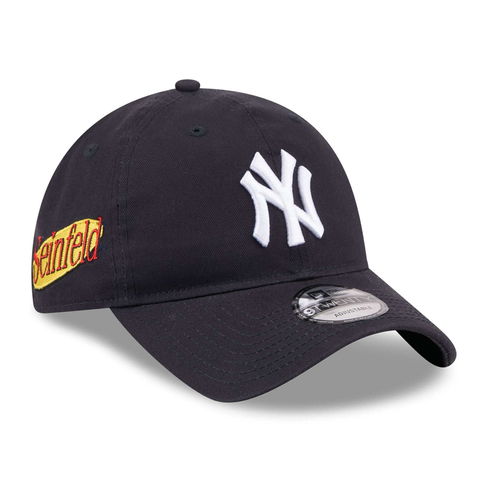 Men's New Era Navy New York Yankees Seinfeld 9TWENTY Adjustable Hat