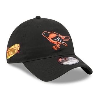 Men's New Era Black Baltimore Orioles Seinfeld 9TWENTY Adjustable Hat