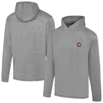 Men's Greatness Wins  Heather Gray Chicago Cubs Core Tech Lightweight Hoodie