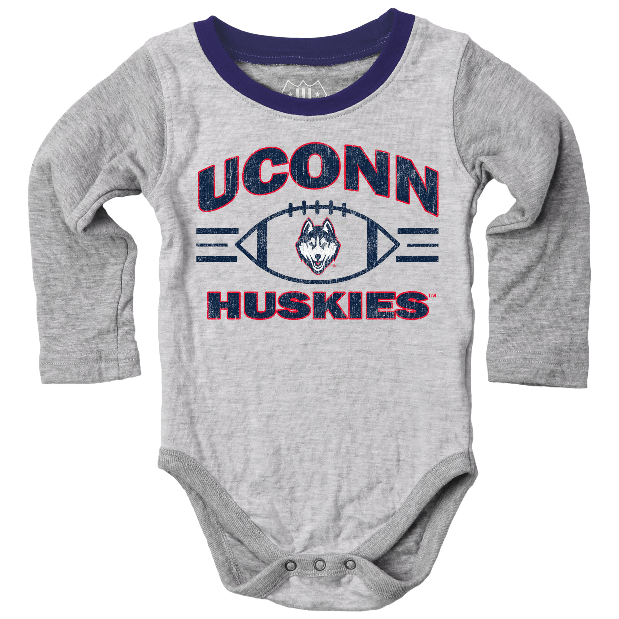Infant Wes & Willy  Heather Gray UConn Huskies Jie Jie Hopper Set