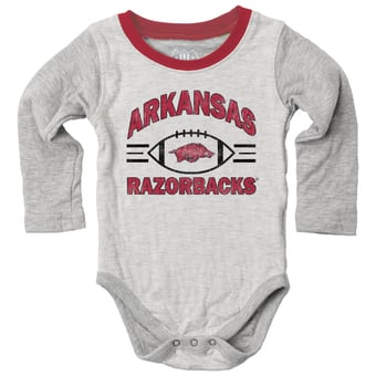 Infant Wes & Willy  Heather Gray Arkansas Razorbacks Jie Jie Hopper Set