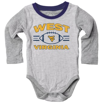 Infant Wes & Willy  Heather Gray West Virginia Mountaineers Jie Jie Hopper Set
