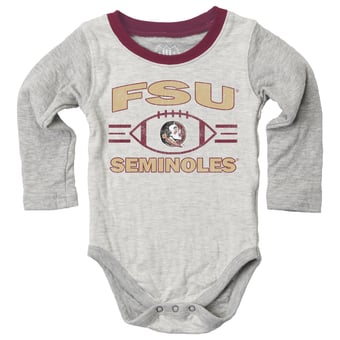 Infant Wes & Willy  Heather Gray Florida State Seminoles Jie Jie Hopper Set