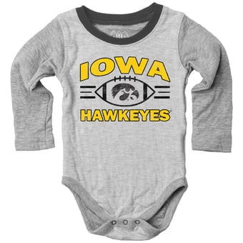 Infant Wes & Willy  Heather Gray Iowa Hawkeyes Jie Jie Hopper Set