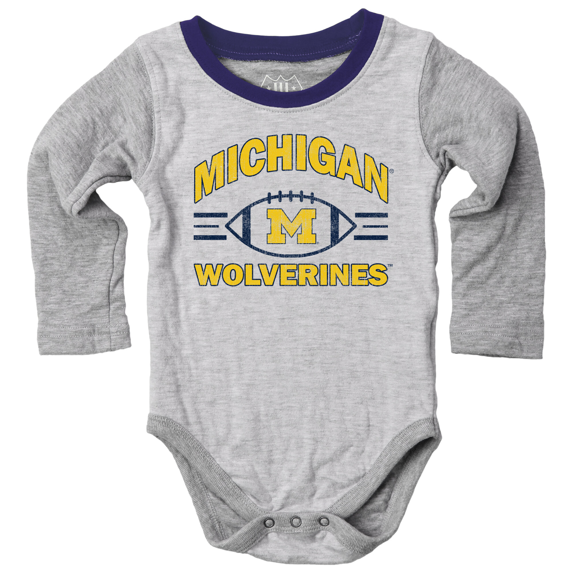 Infant Wes & Willy  Heather Gray Michigan Wolverines Jie Jie Hopper Set