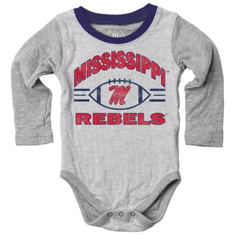 Infant Wes & Willy  Heather Gray Ole Miss Rebels Jie Jie Hopper Set